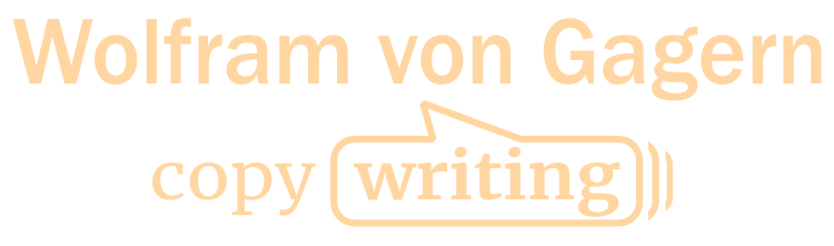 Wolfram von Gagern, Copywriter für Direct-Response-Texte